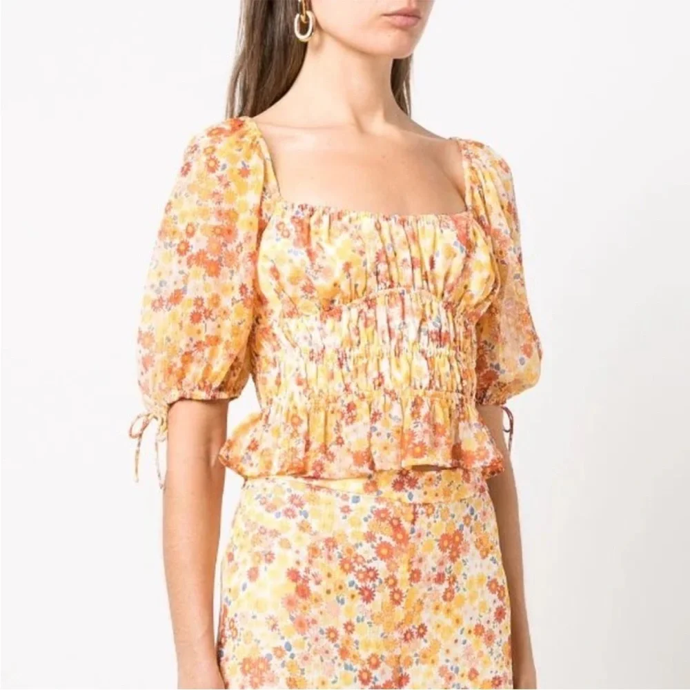 STAUD The‎ Faye Top in Soleil Flower Market, size XS
